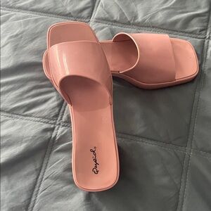 Qupid Blush Slide Sandals